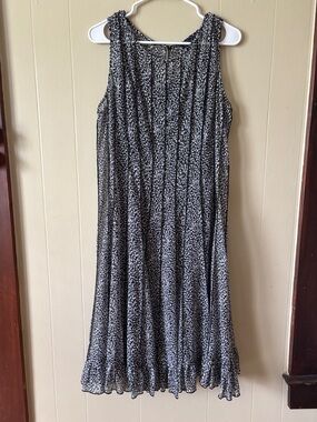 Jessica Howard Black & White Printed Sleeveless Midi Dress. Siz14. New condition